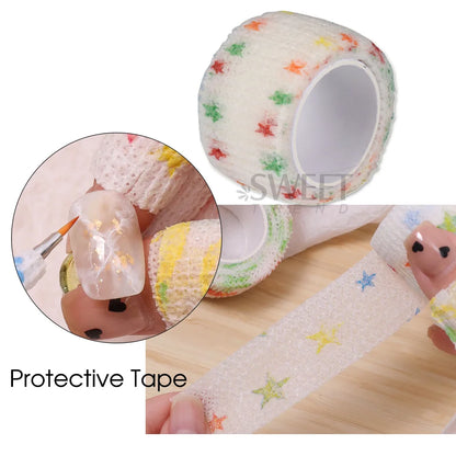 1pcs Self Adhesive Protective Tape Nail Wrap Tapes Self Adherent Strong Wrap Stickers Roll Mask Queen Nepal