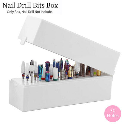 Pink White Nail Art Drill Storage Box Grinding Mask Queen Nepal