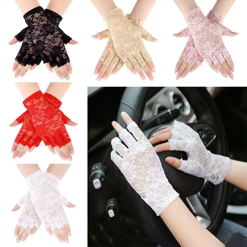 Short Floral Lace Gloves Mask Queen Nepal