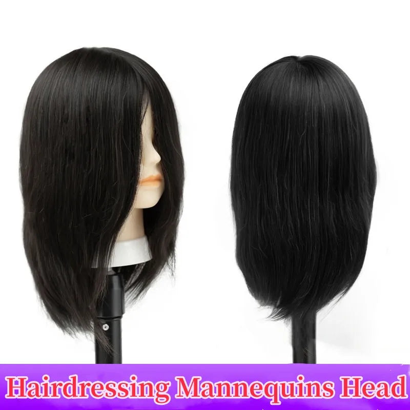 Straight Human Hair Head For Makeup Hair braiding Hairdressing Training Mannequins Mask Queen Nepal