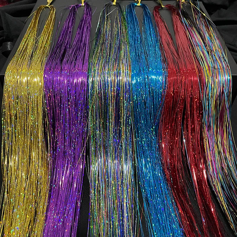 Glitter Fiber Hair Tinsel Thin Hair Extensions Mask Queen Nepal