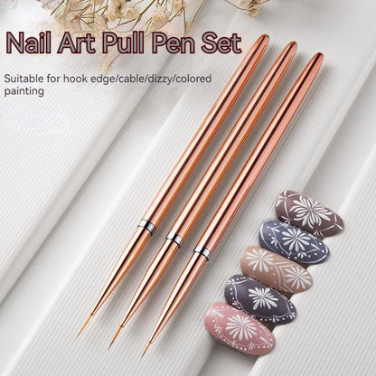 Rose Gold Nail Art Liner Brushes Mask Queen Nepal