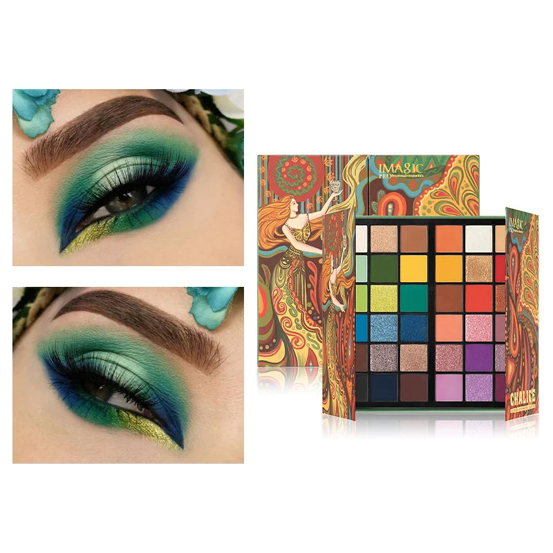 IMAGIC Professional Dual Fold Chalice 36 Colors Eyeshadow Palette