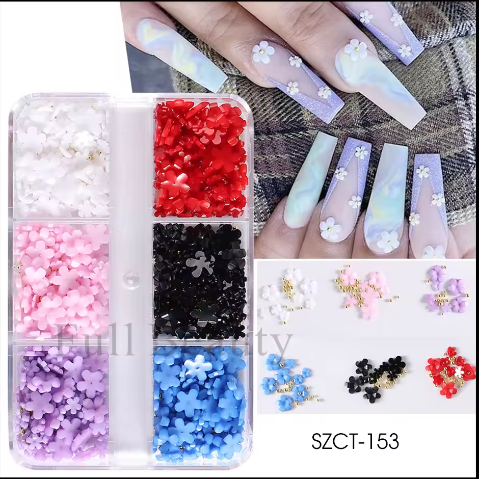 6 Grid Nail Stone Box Nail Art Rhinestone Mask Queen Nepal