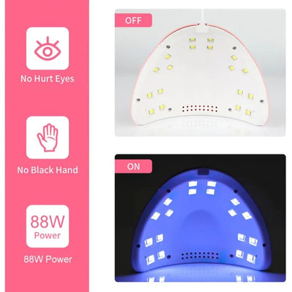 Uv Led Nail Dryer for Drying Nail Gel Polish Mask Queen Nepal