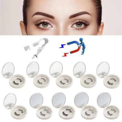 Magentic Lashes Reusable Clear Band Magnetic Eyelashes Kit with Applicator - Mask Queen Nepal