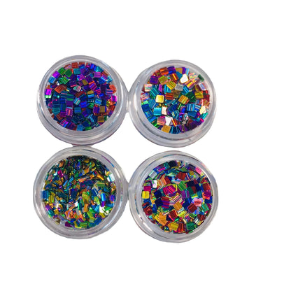 Square Shape Holographic Nail Glitter Sequins Mask Queen Nepal