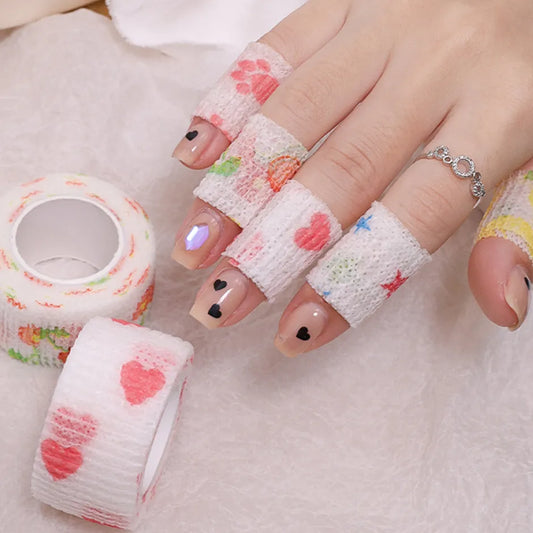 1pcs Self Adhesive Protective Tape Nail Wrap Tapes Self Adherent Strong Wrap Stickers Roll Mask Queen Nepal