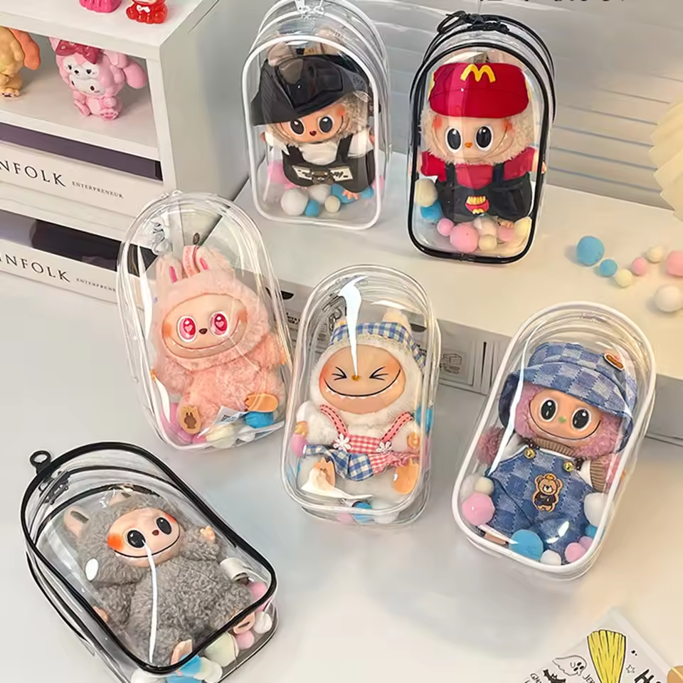 Labubu Doll Large Transparent Display Bag Easy Beauty Nepal
