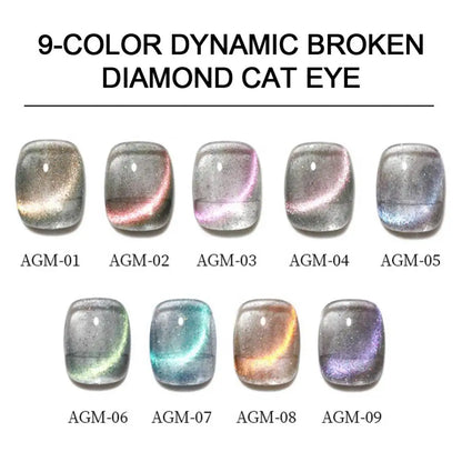 15ml Broken Diamond Cat Eye Gel Nail Polish Mask Queen Nepal