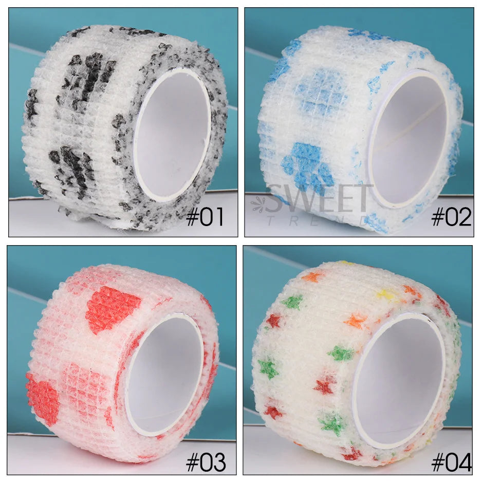 1pcs Self Adhesive Protective Tape Nail Wrap Tapes Self Adherent Strong Wrap Stickers Roll Mask Queen Nepal