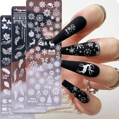 Lace Nail Art Stamping Plates Stainless Steel Nail Stamper Code-STZ Mask Queen Nepal