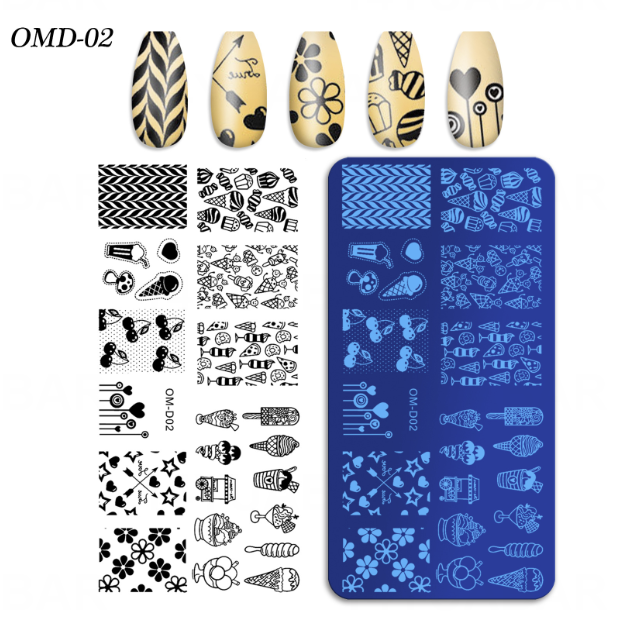 Nail Art Stamping Plate Mask Queen Nepal