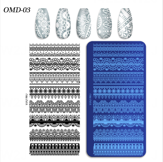 Nail Art Stamping Plate Mask Queen Nepal