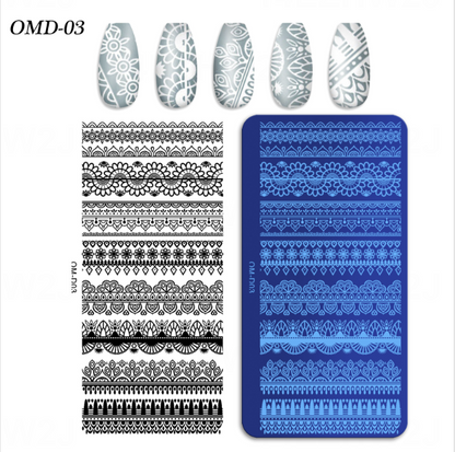 Nail Art Stamping Plate Mask Queen Nepal