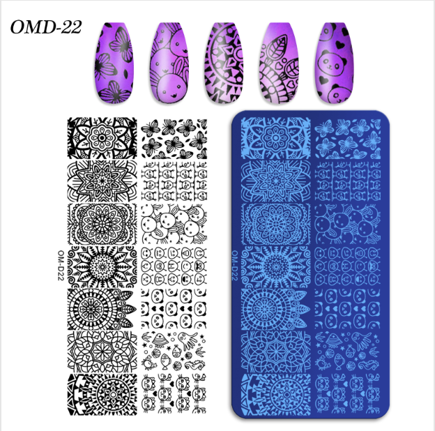 Nail Art Stamping Plate Mask Queen Nepal