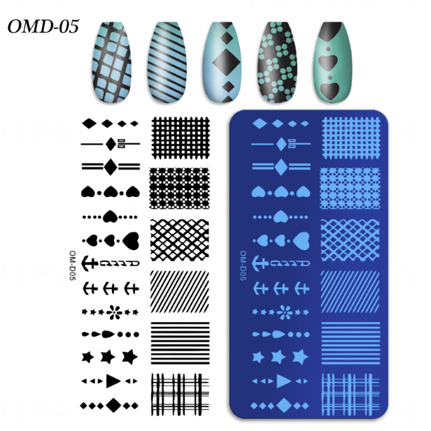 Nail Art Stamping Plate Mask Queen Nepal