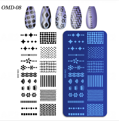 Nail Art Stamping Plate Mask Queen Nepal