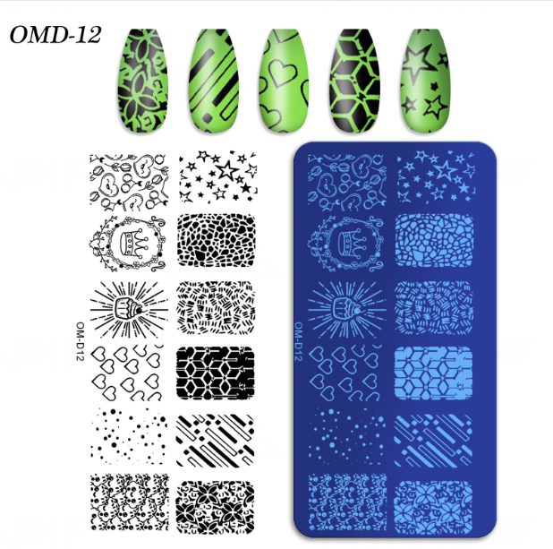 Nail Art Stamping Plate Mask Queen Nepal