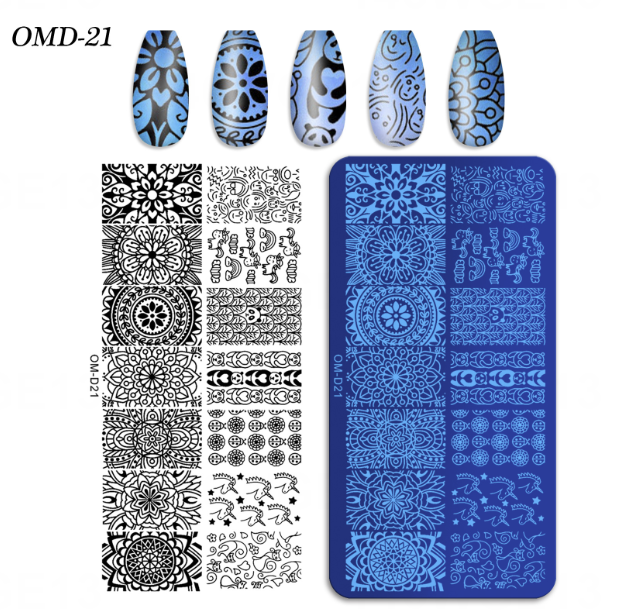 Nail Art Stamping Plate Mask Queen Nepal