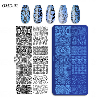 Nail Art Stamping Plate Mask Queen Nepal