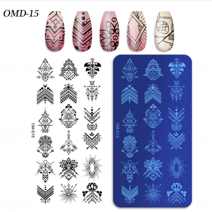 Nail Art Stamping Plate Mask Queen Nepal