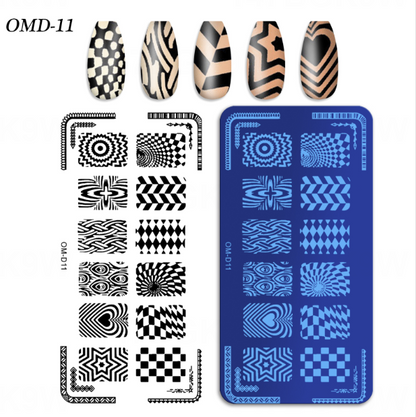 Nail Art Stamping Plate Mask Queen Nepal