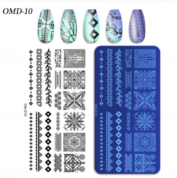 Nail Art Stamping Plate Mask Queen Nepal