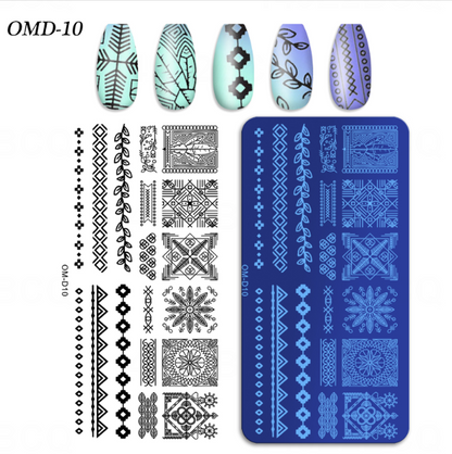 Nail Art Stamping Plate Mask Queen Nepal