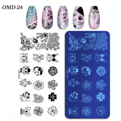 Nail Art Stamping Plate Mask Queen Nepal