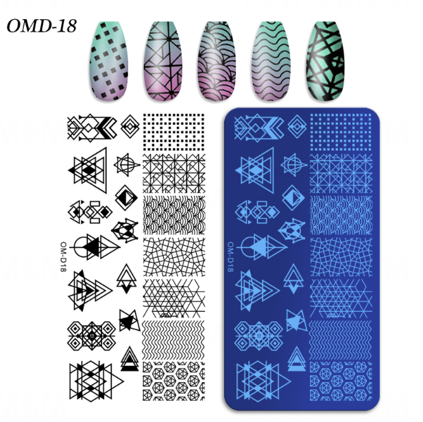 Nail Art Stamping Plate Mask Queen Nepal