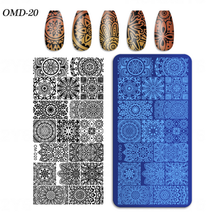 Nail Art Stamping Plate Mask Queen Nepal