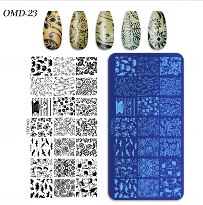 Nail Art Stamping Plate Mask Queen Nepal