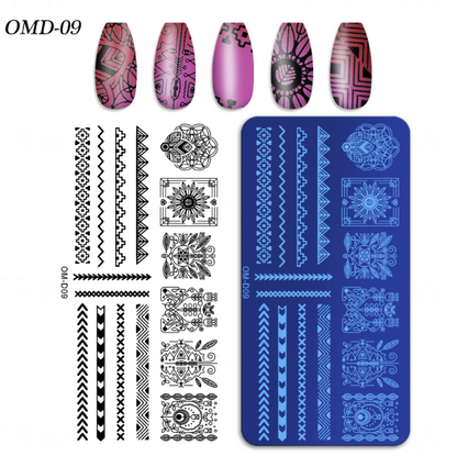 Nail Art Stamping Plate Mask Queen Nepal