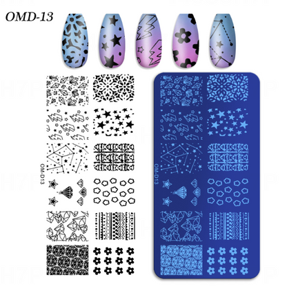 Nail Art Stamping Plate Mask Queen Nepal
