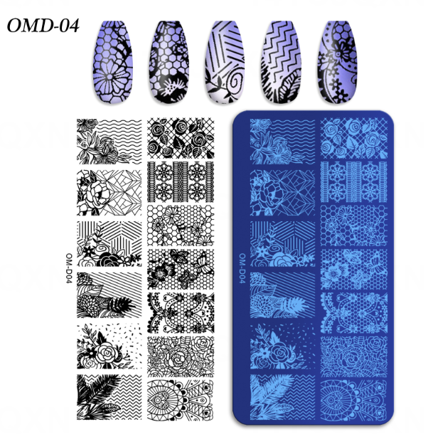 Nail Art Stamping Plate Mask Queen Nepal