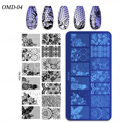 Nail Art Stamping Plate Mask Queen Nepal