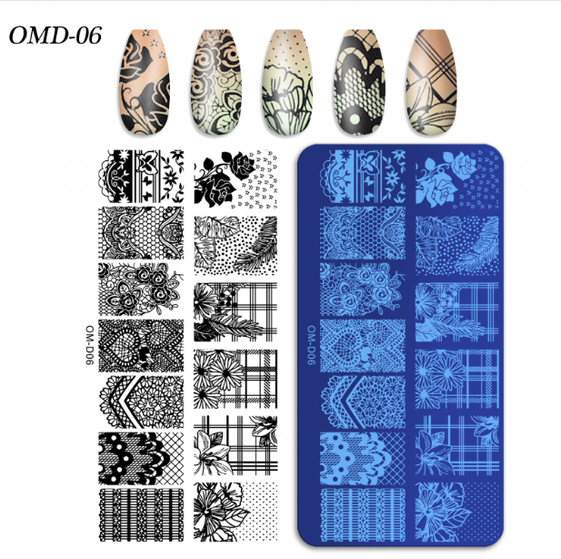 Nail Art Stamping Plate Mask Queen Nepal