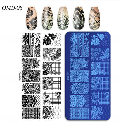 Nail Art Stamping Plate Mask Queen Nepal