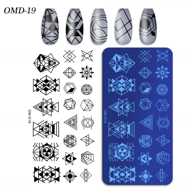 Nail Art Stamping Plate Mask Queen Nepal