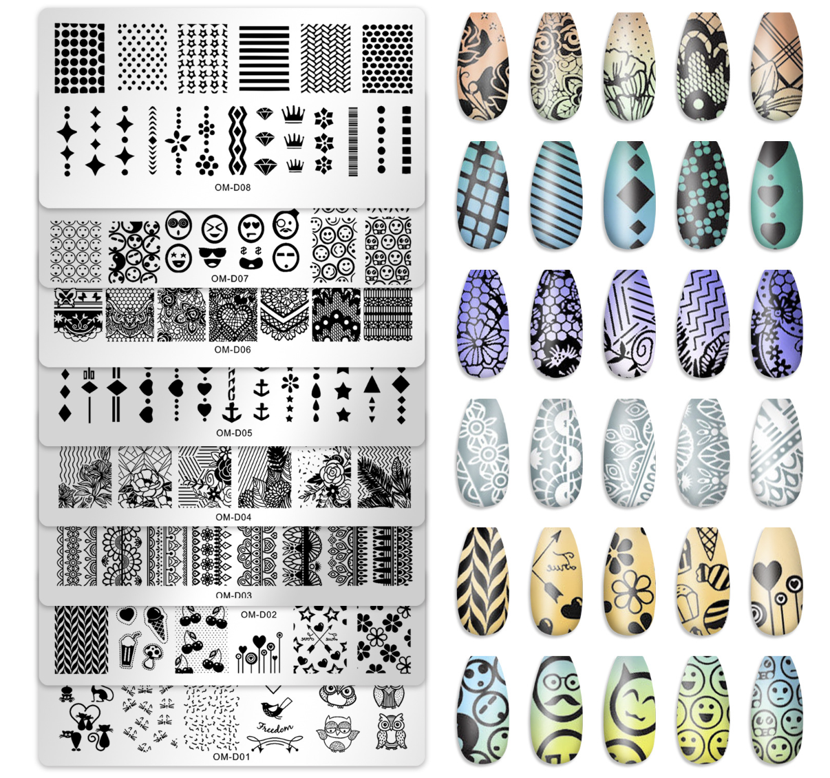 Nail Art Stamping Plate Mask Queen Nepal