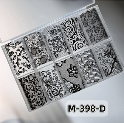 Nail Art Lace Foil Paper (4cm*100cm/2.5cm*100cm*10/4cm*100cm*10) Mask Queen Nepal
