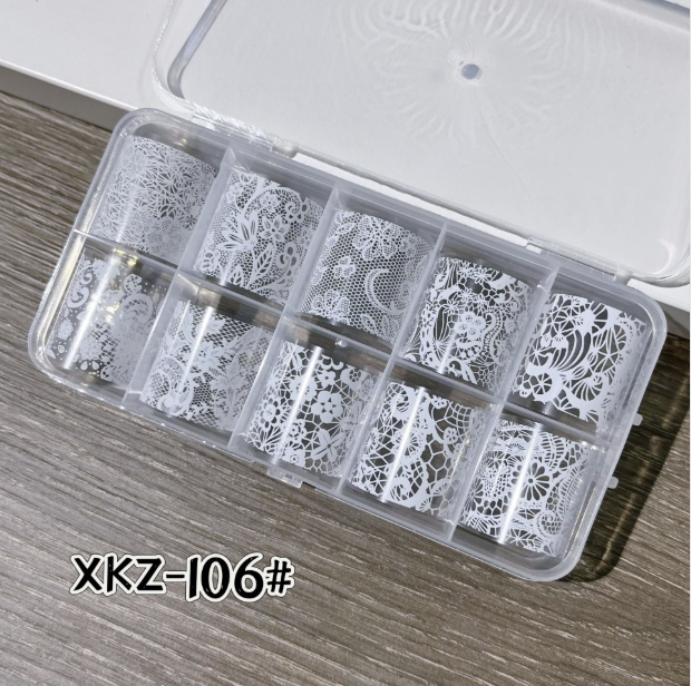 Nail Art Lace Foil Paper (4cm*100cm/2.5cm*100cm*10/4cm*100cm*10) Mask Queen Nepal