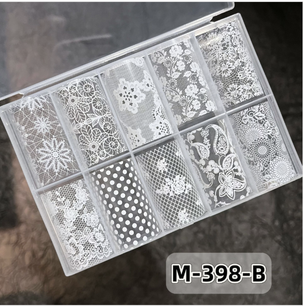 Nail Art Lace Foil Paper (4cm*100cm/2.5cm*100cm*10/4cm*100cm*10) Mask Queen Nepal