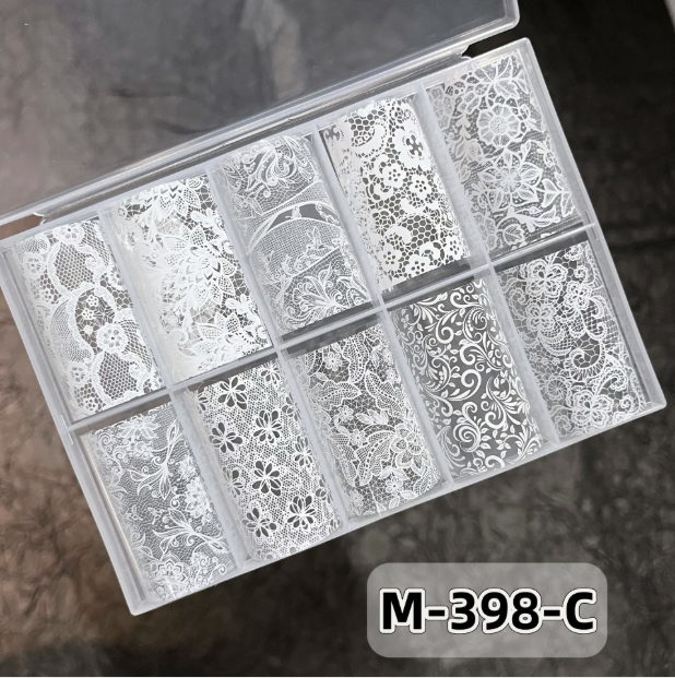 Nail Art Lace Foil Paper (4cm*100cm/2.5cm*100cm*10/4cm*100cm*10) Mask Queen Nepal