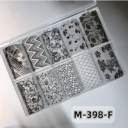 Nail Art Lace Foil Paper (4cm*100cm/2.5cm*100cm*10/4cm*100cm*10) Mask Queen Nepal