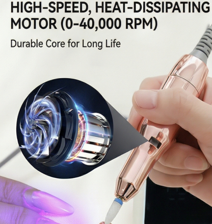 Portable 3-in-1 Rechargeable Nail Drill & UV Lamp Mask Queen Nepal
