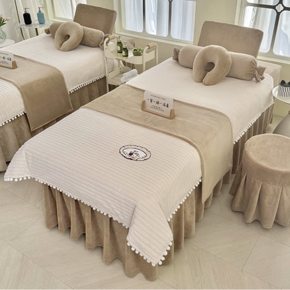Ins Style Salon Facial & Spa Linen 4 Pieces Set （80*190） Mask Queen Nepal