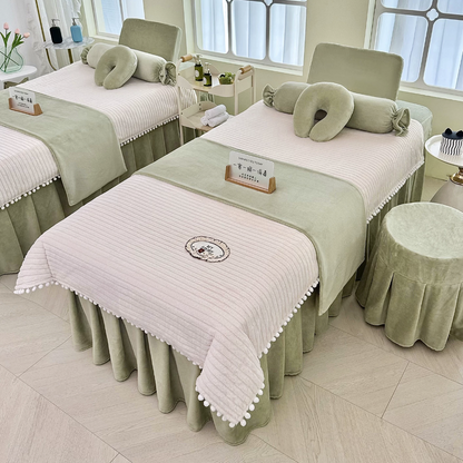Ins Style Salon Facial & Spa Linen 4 Pieces Set （80*190） Mask Queen Nepal