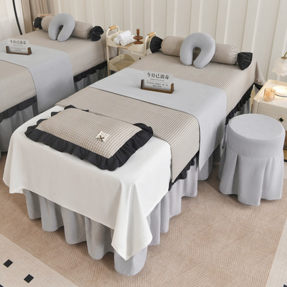 Ins Style Salon Facial & Spa Linen 4 Pieces Set （80*190） Mask Queen Nepal